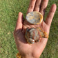 Crazy Lace Agate Frog & Worry Stone Set