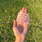 Translucent Rose Quartz 10mm Elastic Bracelets With Double Terminated Point