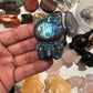 Medium Labradorite Blue Flash Hello Kitty Carving