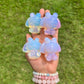 White and Pink Opalite( Man-Made) My Melody Carvings