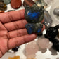 Medium Labradorite Blue Flash Hello Kitty Carving #3