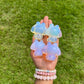 White and Pink Opalite( Man-Made) My Melody Carvings