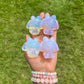 White and Pink Opalite( Man-Made) My Melody Carvings