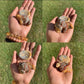 Crazy Lace Agate Frog & Worry Stone Set